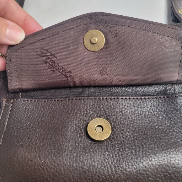Vintage Fossil Brown Pebbled Leather Small Crossbody Purse - Picture 4 of 16